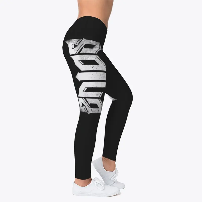 Basic "Solus" White logo Leggings