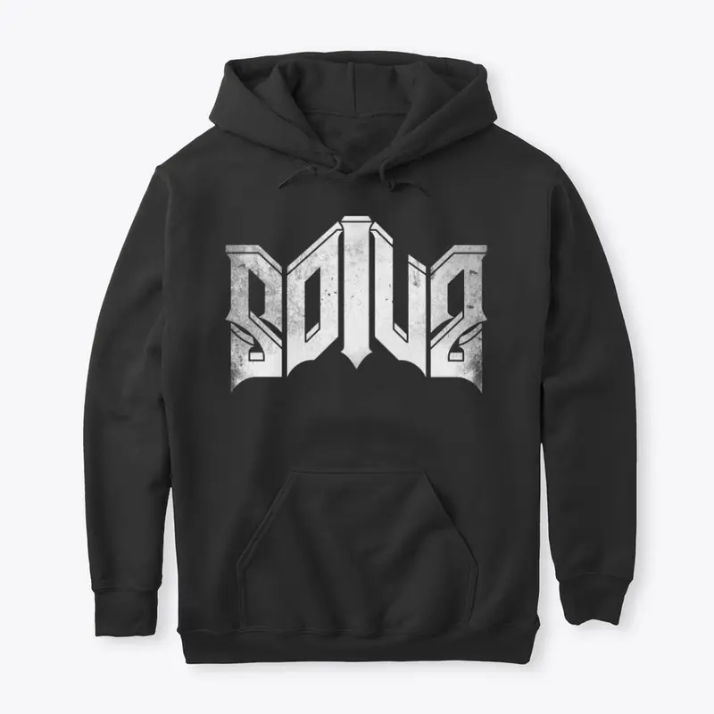 Basic "Solus" White Logo Hoodie